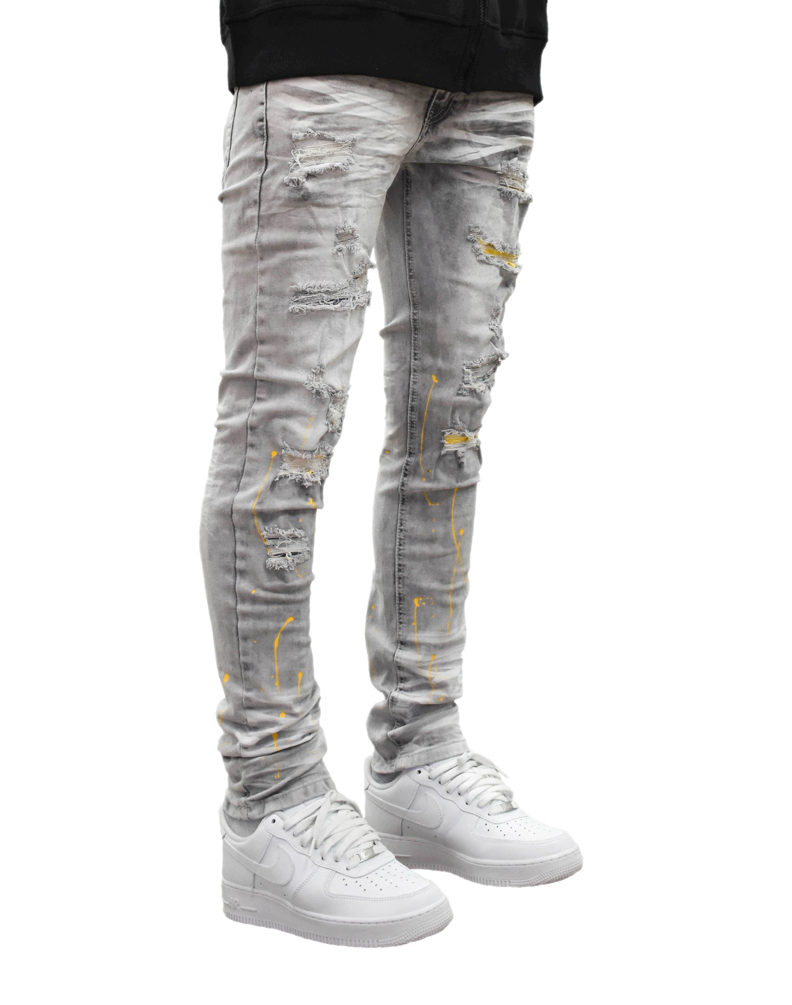 S2631 Ripped Paint Denim