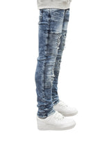 LV55129 Distressed Biker Denim