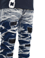 D20028 Rhinestone Cutout Denim