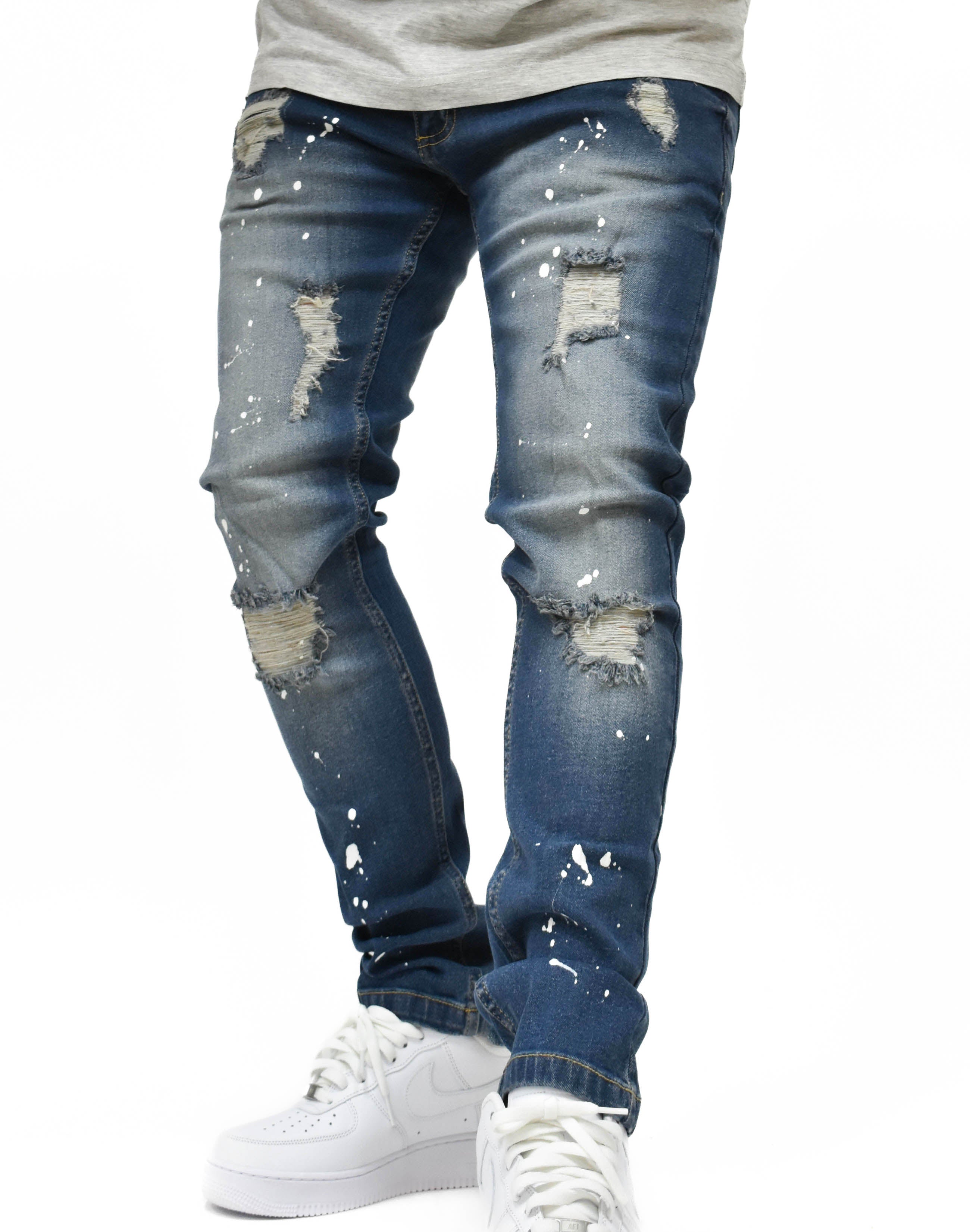 S81010 Ripped Paint Denim